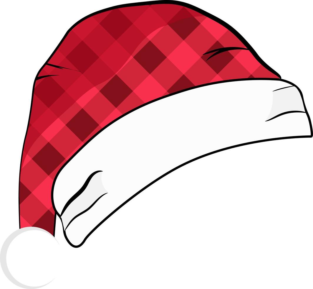 Kerstmis de kerstman hoed bundel vector