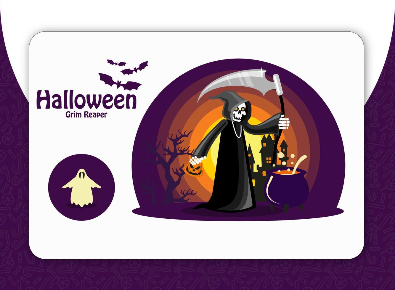 halloween grimmig maaimachine illustratie vector