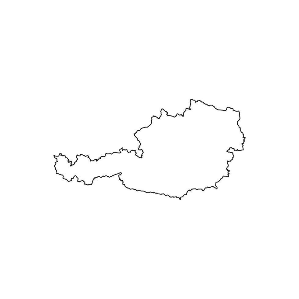Oostenrijk kaart icoon vector