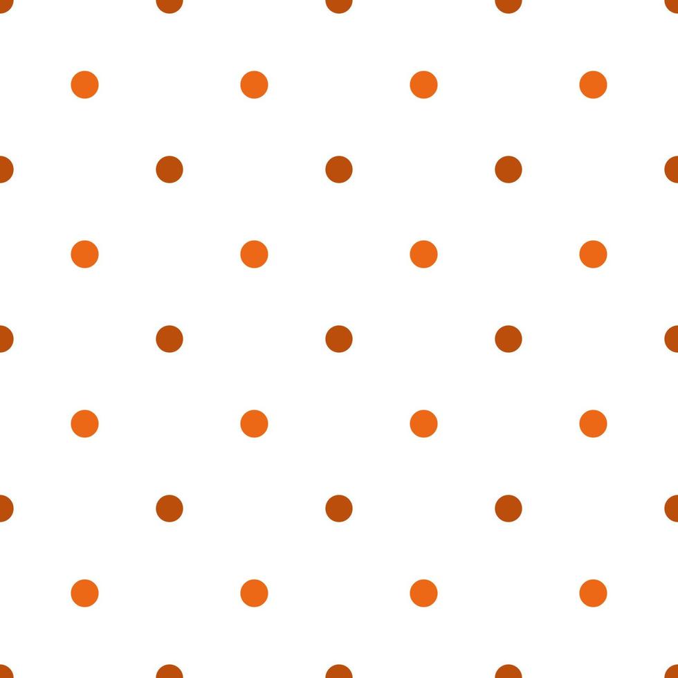 naadloos patronen met polka dots in oranje kleur. vector