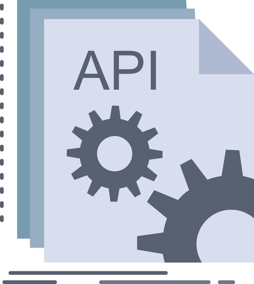 api app codering ontwikkelaar software vlak kleur icoon vector