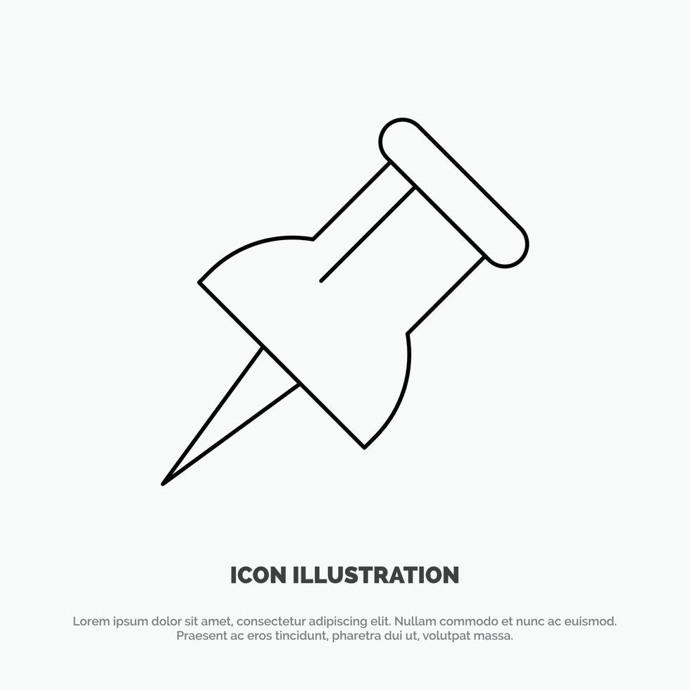 markeerstift pin lijn icoon vector