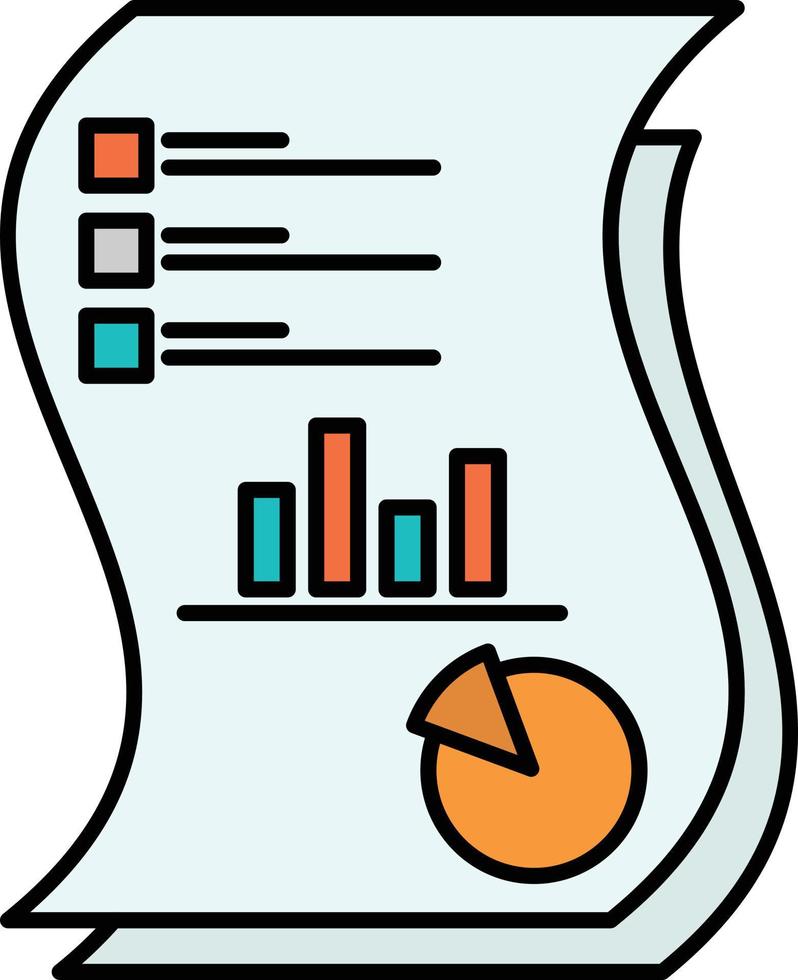 audit analytics bedrijf gegevens afzet papier verslag doen van vlak kleur icoon vector icoon banier sjabloon