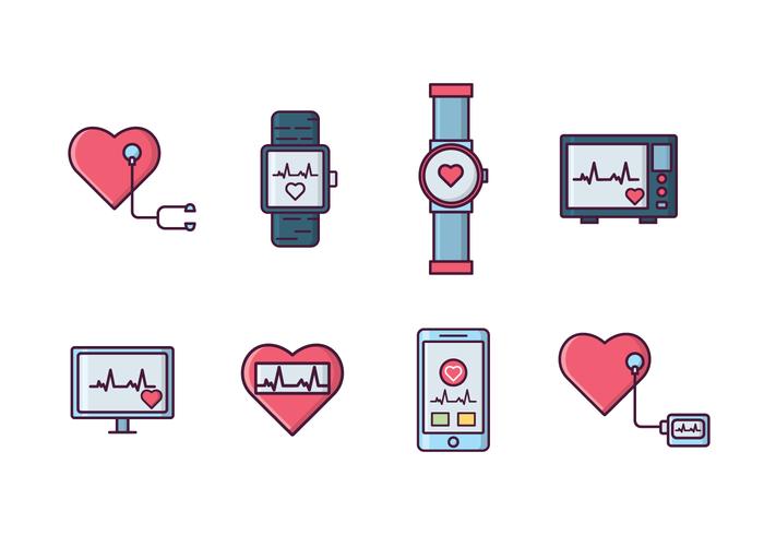 Gratis hartslagmeter vector
