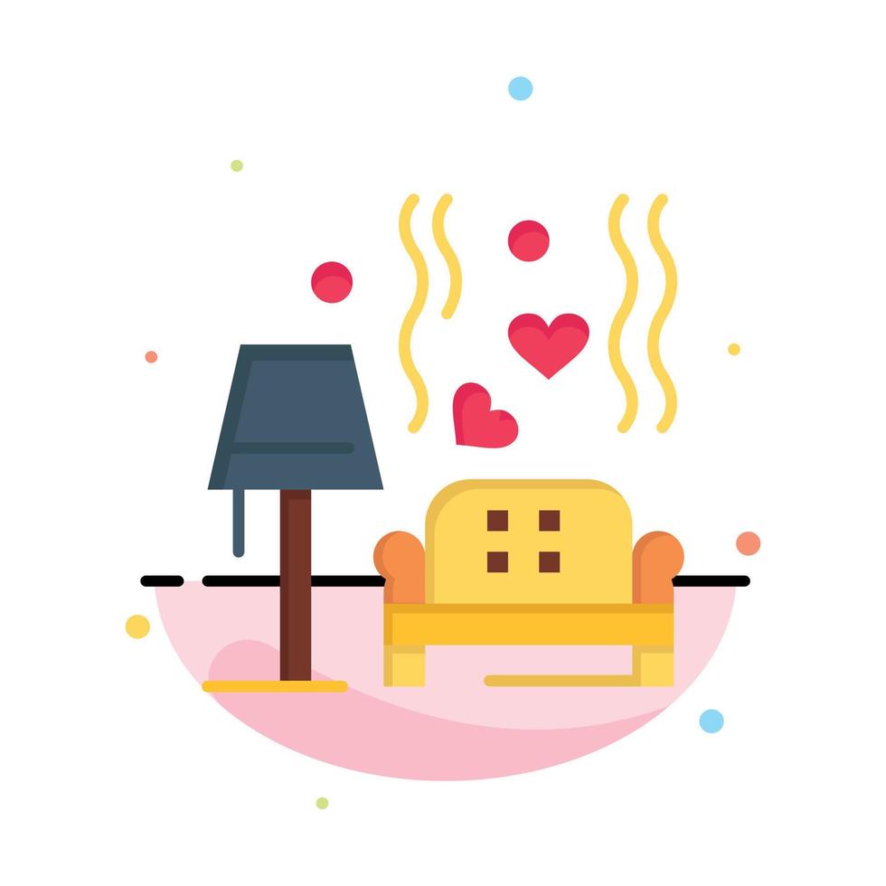 brok sofa liefde hart bruiloft bedrijf logo sjabloon vlak kleur vector