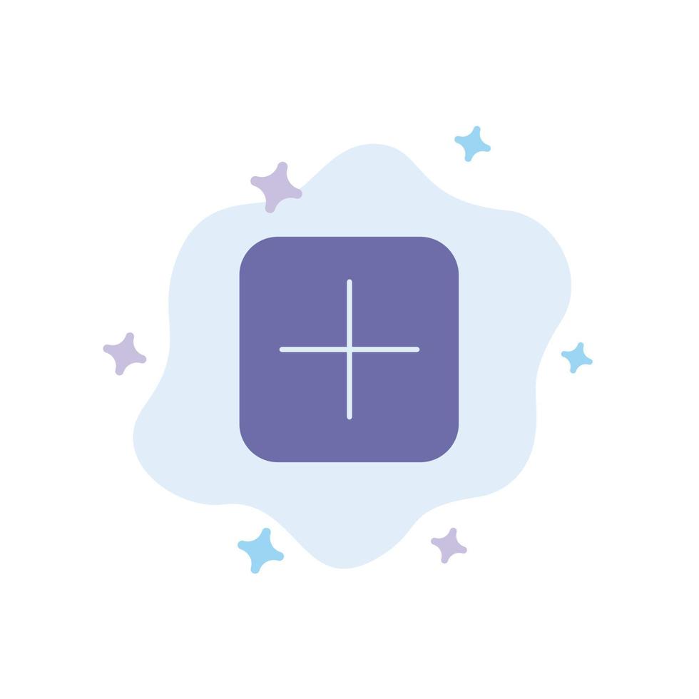 instagram plus sets uploaden blauw icoon Aan abstract wolk achtergrond vector