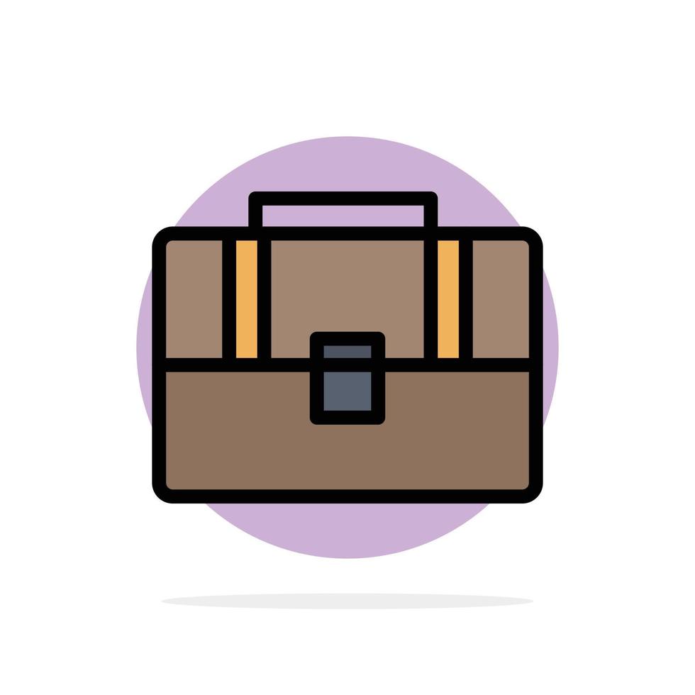 zak koffer geval handtas abstract cirkel achtergrond vlak kleur icoon vector