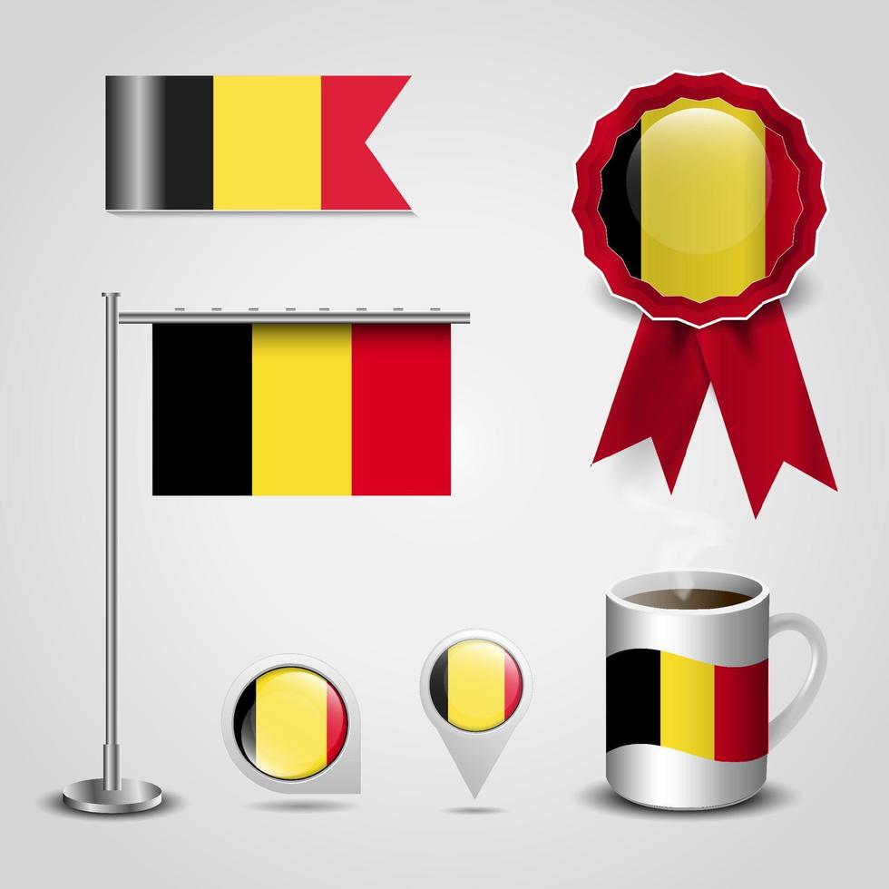 belgie vlag reeks vector