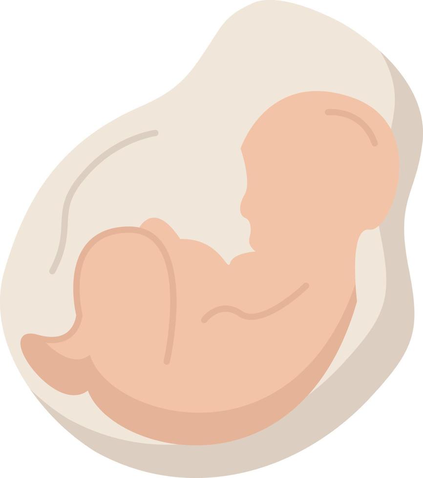 baby zwangerschap zwanger verloskunde foetus vlak kleur icoon vector