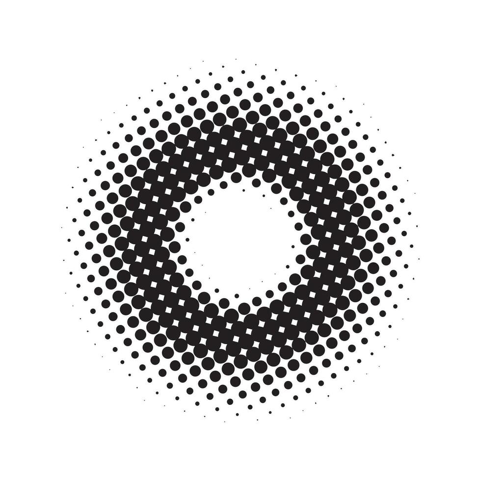 halftone circulaire stippel kader ontwerp vector