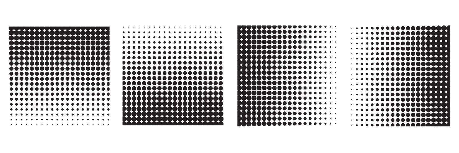 abstract halftone plein vormen verzameling vector