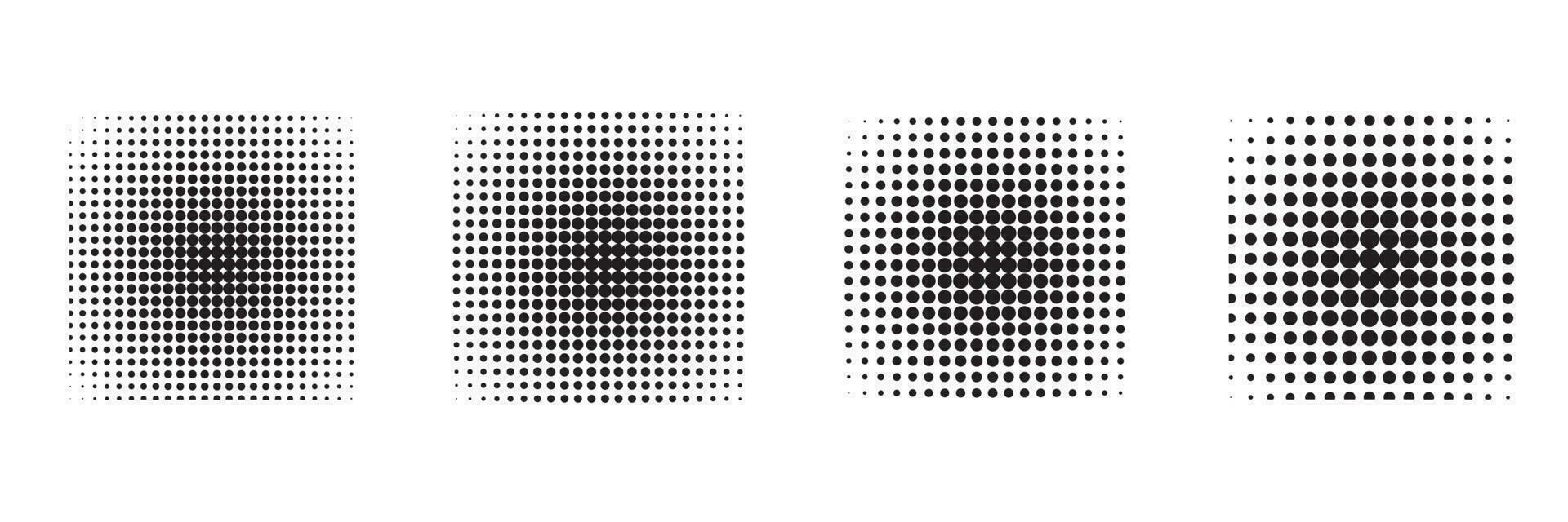 abstract halftone plein vormen verzameling vector