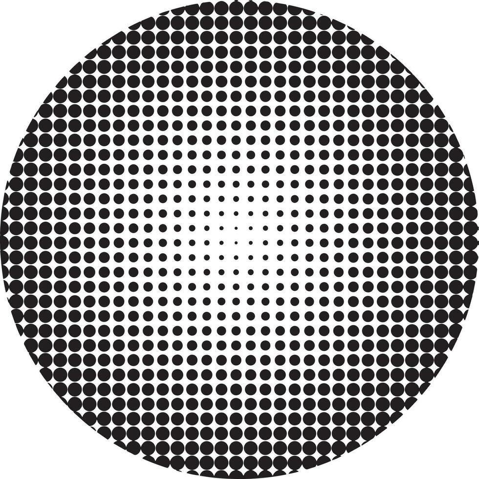 halftone circulaire stippel kader vector