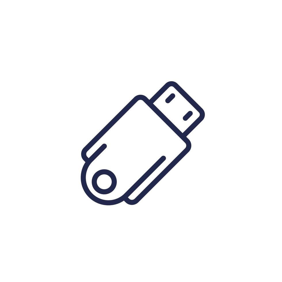 pendrive lijn icoon, USB stok vector