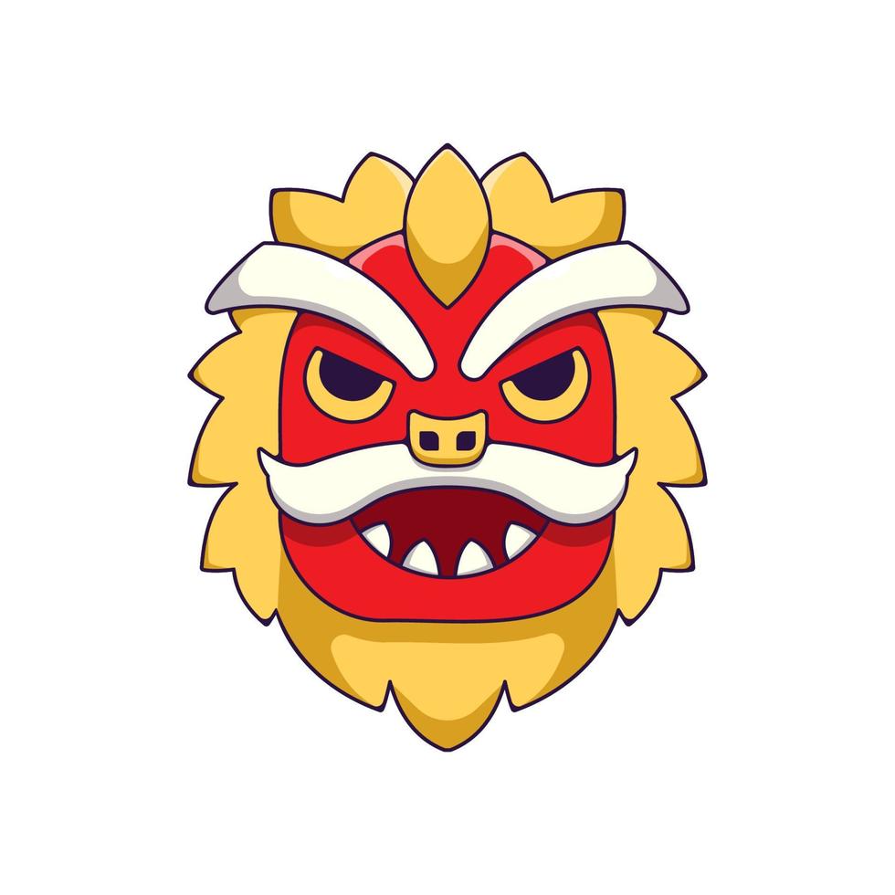 Chinese nieuw jaar. vector gedetailleerd tekenfilm illustratie van tekenfilm draak masker voor web plaatsen, Lidwoord, boeken, advertenties, apps en andere plaatsen