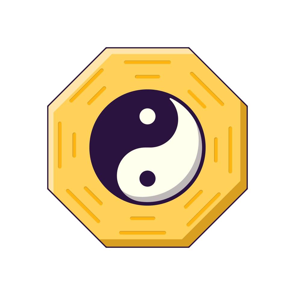 Chinese nieuw jaar. vector gedetailleerd tekenfilm illustratie van yin yang munt voor web plaatsen, Lidwoord, boeken, advertenties, apps en andere plaatsen