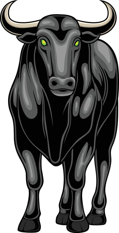 vector illustratie van stier houding
