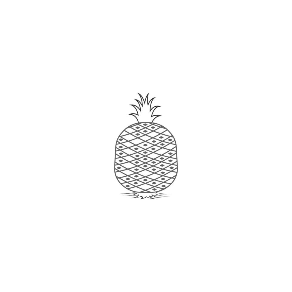 ananas fruit vector logo icoon illustratie