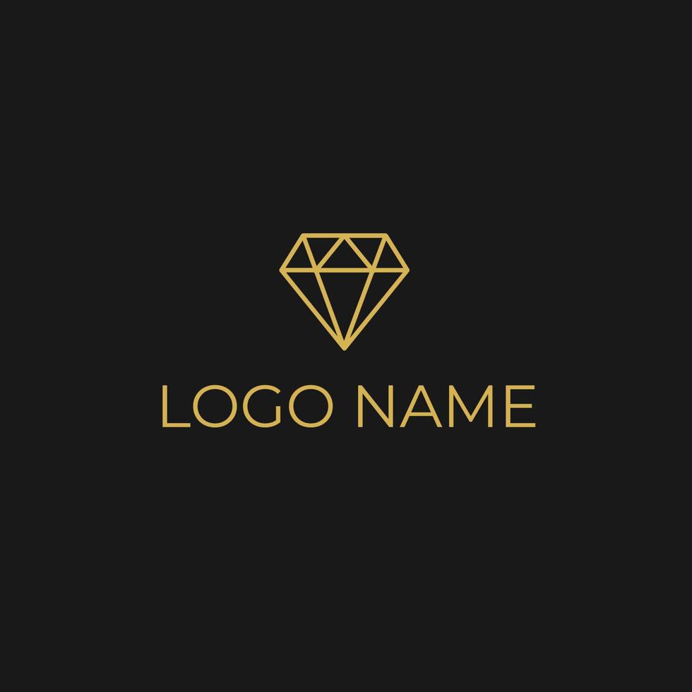 logo diamant goud luxe bedrijf vector