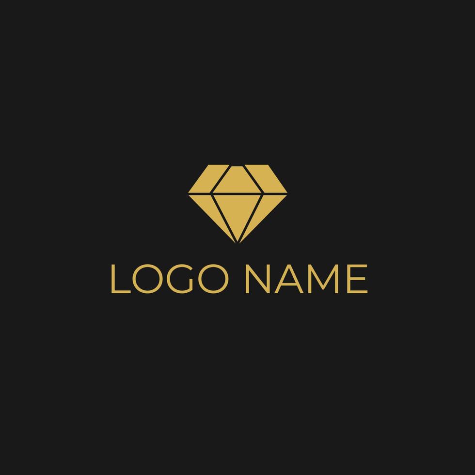 logo diamant goud luxe bedrijf vector