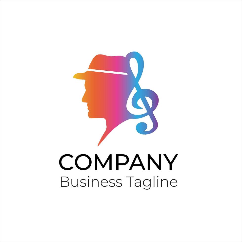 logo muziek- kleurrijk vector