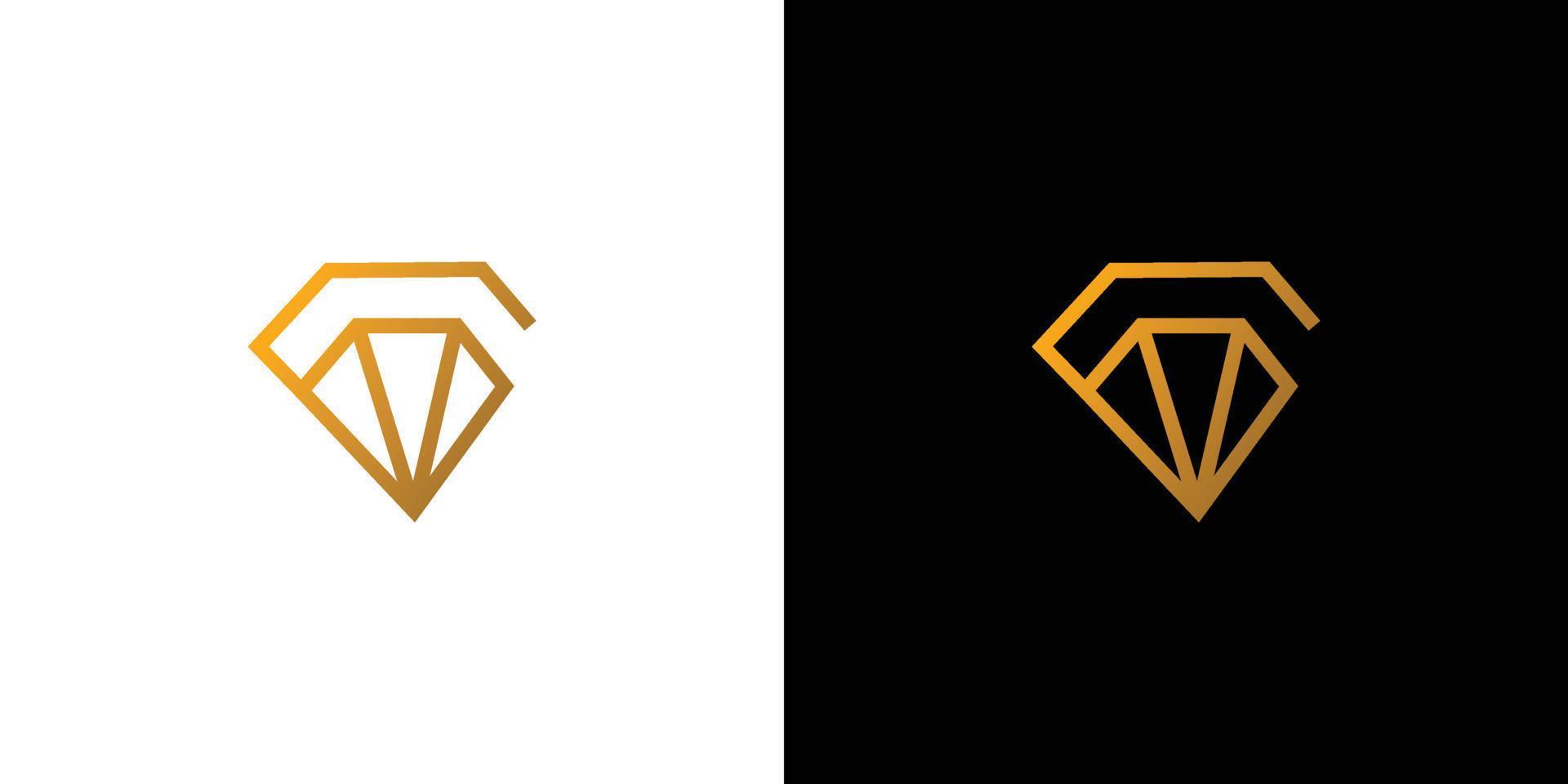 modern en uniek brief g eerste diamant logo ontwerp vector