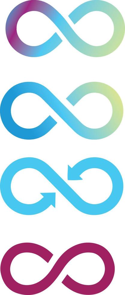 oneindigheid symbool logo vector ontwerp