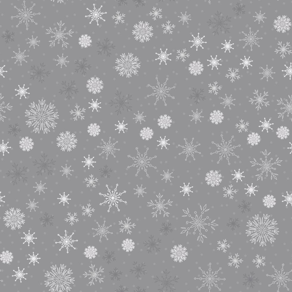 vallend sneeuwvlokken naadloos vector patroon