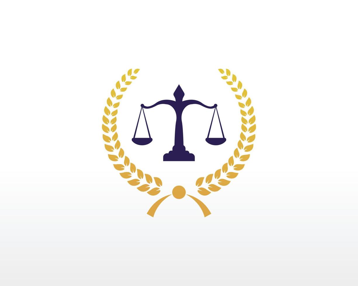 advocatenkantoor logo ontwerp vector