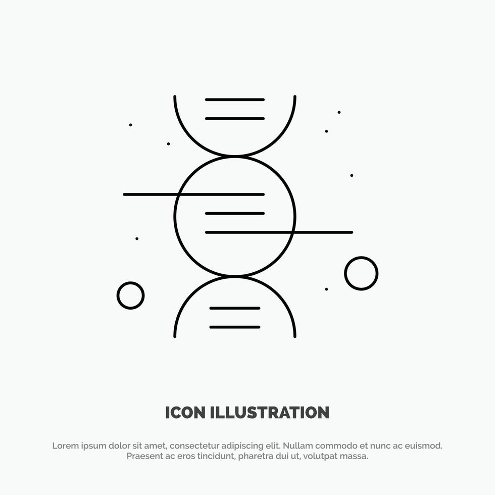 dna Onderzoek wetenschap lijn icoon vector