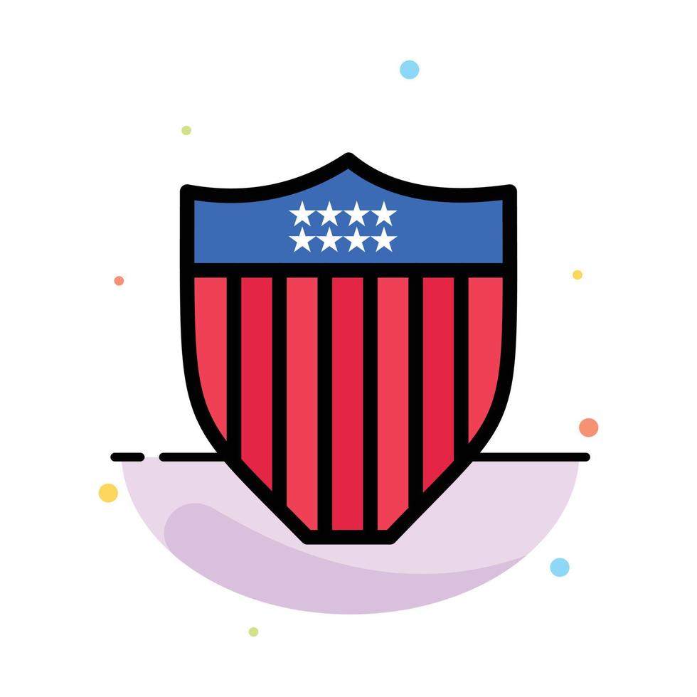Amerikaans schild veiligheid Verenigde Staten van Amerika abstract vlak kleur icoon sjabloon vector