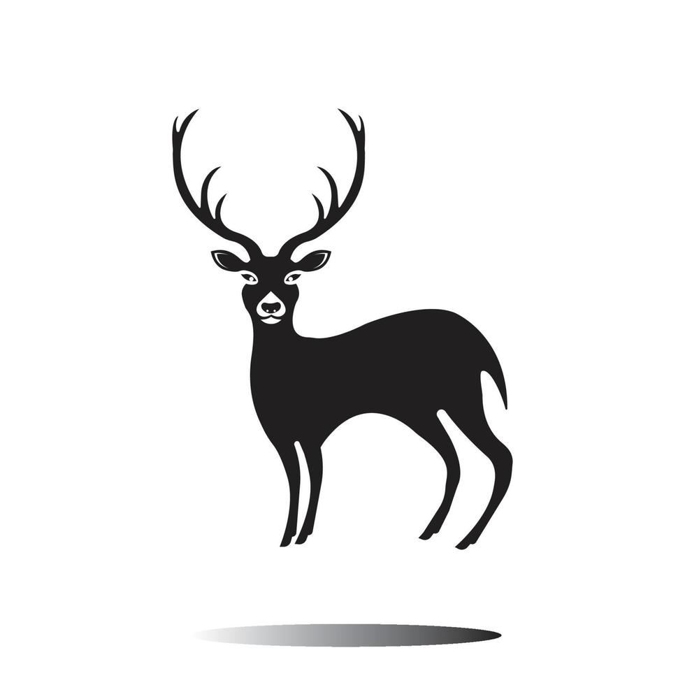 herten hoofd logo vector