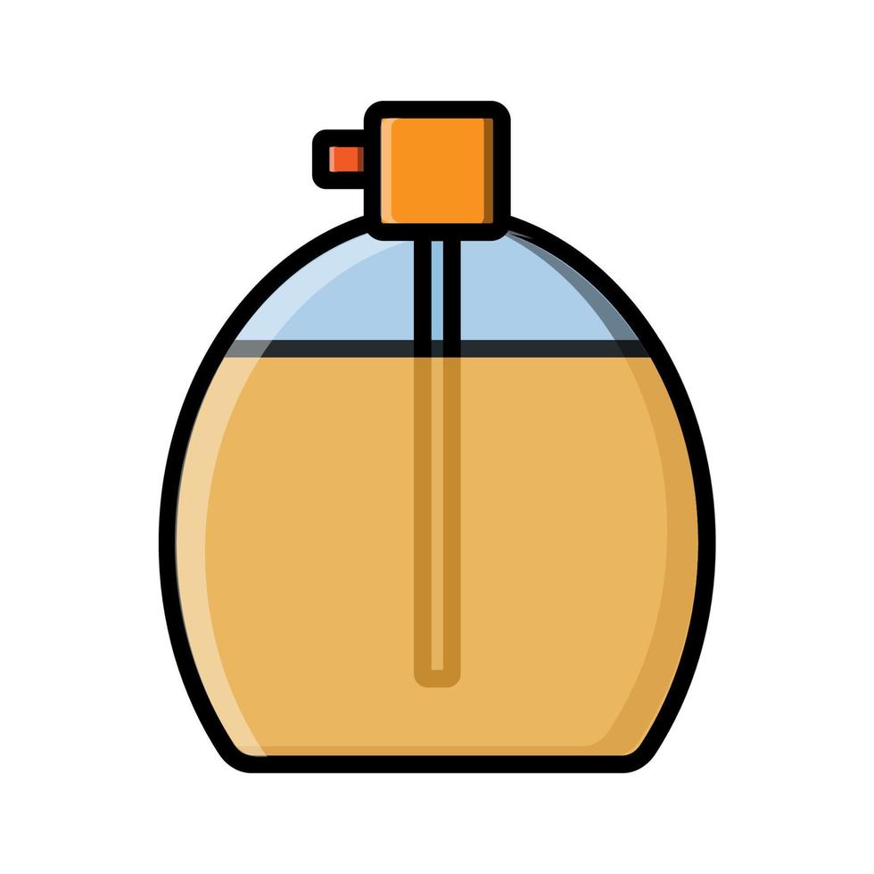 mooi vlak icoon van modieus glamoureus smakelijk ruiken geurig schoonheid parfum fles glas voor schoonheid de begeleiding geïsoleerd Aan een wit achtergrond. vector illustratie