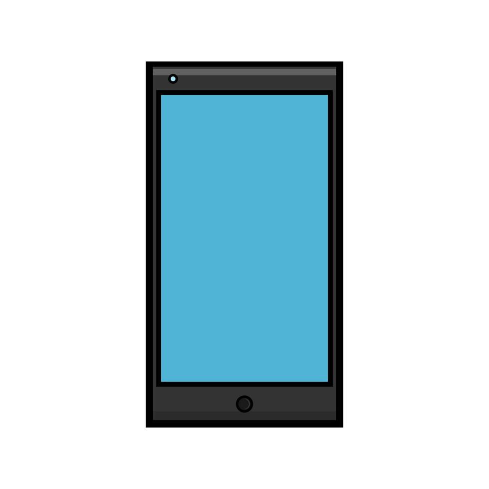 vector illustratie van een vlak icoon van een modern digitaal digitaal slim rechthoekig smartphone mobiel telefoon met geïsoleerd Aan wit achtergrond. concept computer digitaal technologieën