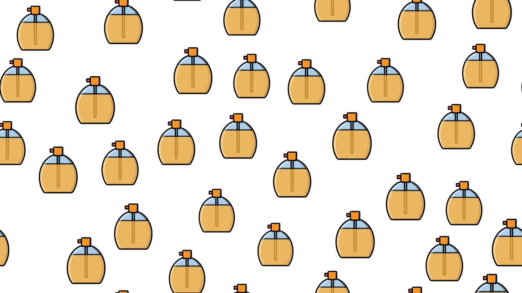 eindeloos naadloos patroon van mooi schoonheid kunstmatig items van parfum en Keulen flessen met een smakelijk aangenaam geur Aan een wit achtergrond. vector illustratie