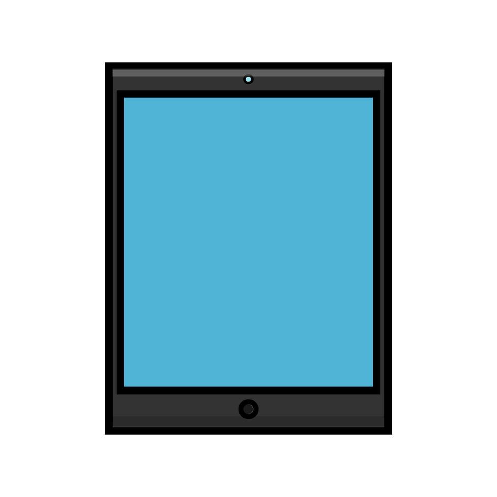 vector illustratie van een vlak icoon van een modern digitaal digitaal rechthoekig mobiel tablet geïsoleerd Aan wit achtergrond. concept computer digitaal technologieën