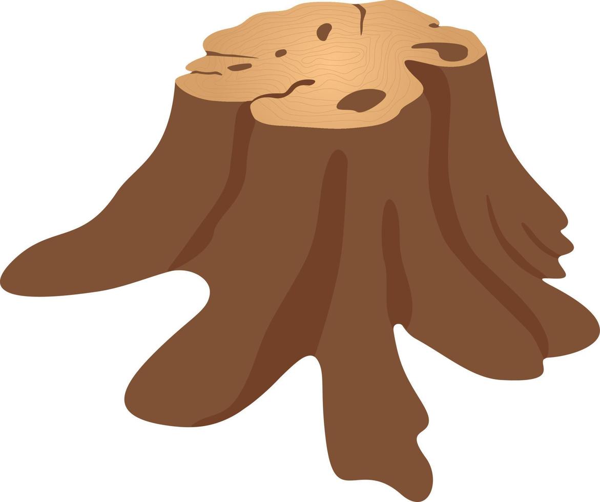 vector hout structuur van golvend ring patroon van een plak van boom. monochroom houten stomp geïsoleerd Aan wit. boom romp ringen. hout en stomp vector
