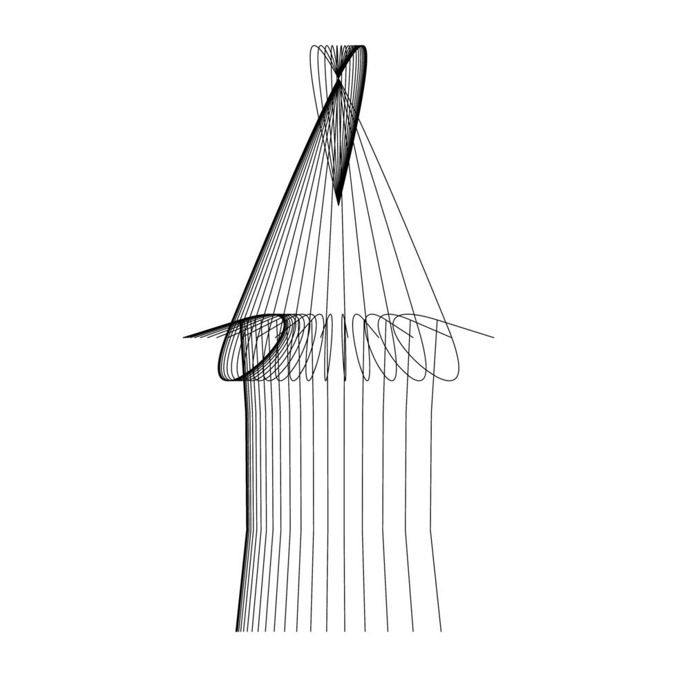 abstract zwart en wit met vorm Aan wit achtergrond vector