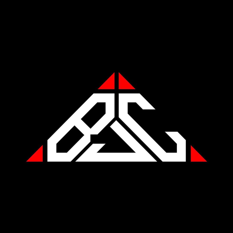 bjc brief logo creatief ontwerp met vector grafisch, bjc gemakkelijk en modern logo in driehoek vorm geven aan.