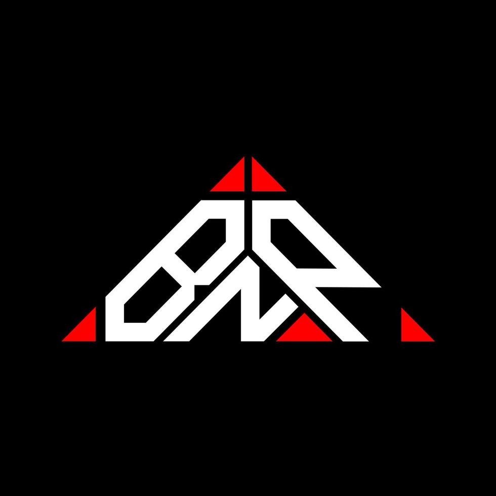 bnp brief logo creatief ontwerp met vector grafisch, bnp gemakkelijk en modern logo in driehoek vorm geven aan.