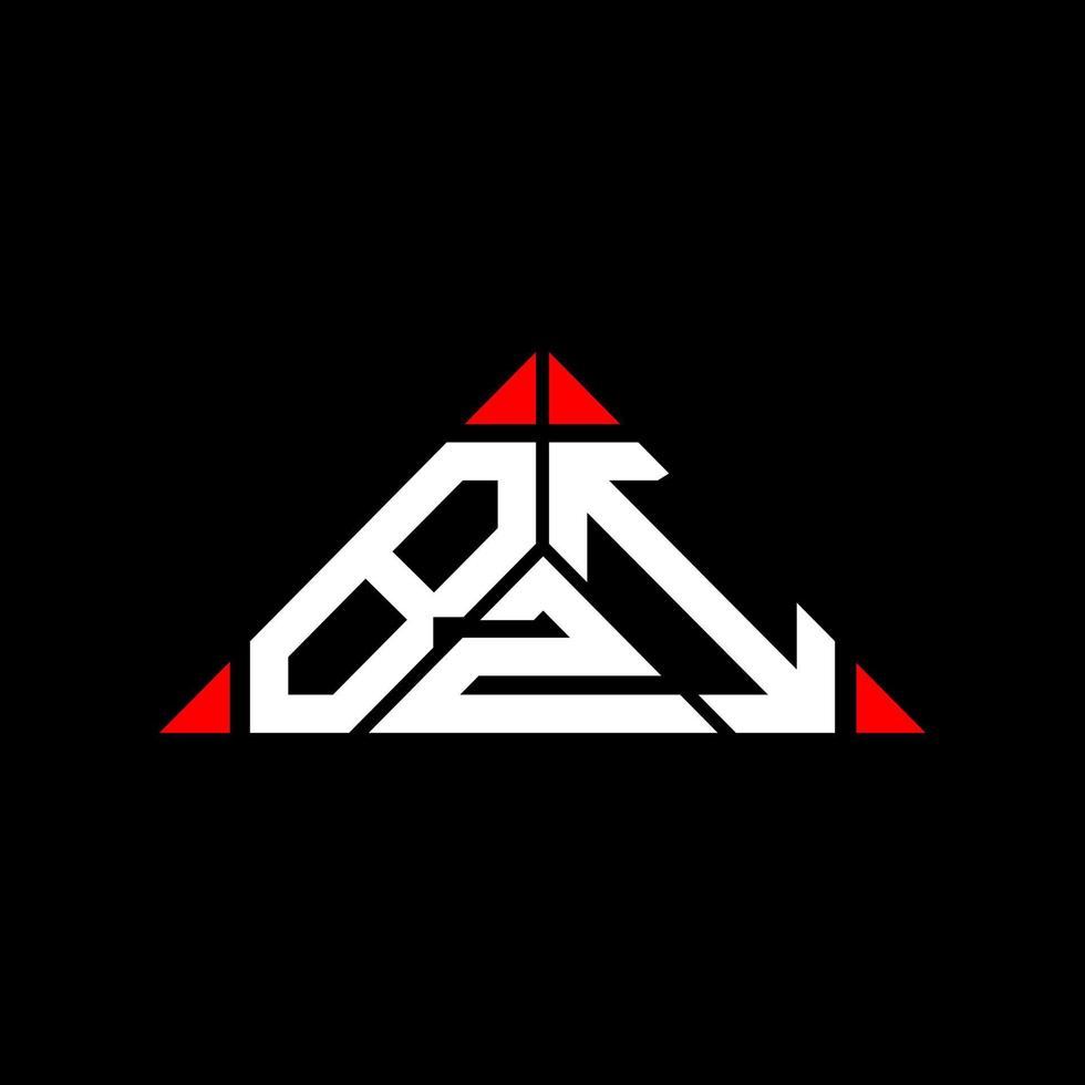 bzi brief logo creatief ontwerp met vector grafisch, bzi gemakkelijk en modern logo in driehoek vorm geven aan.