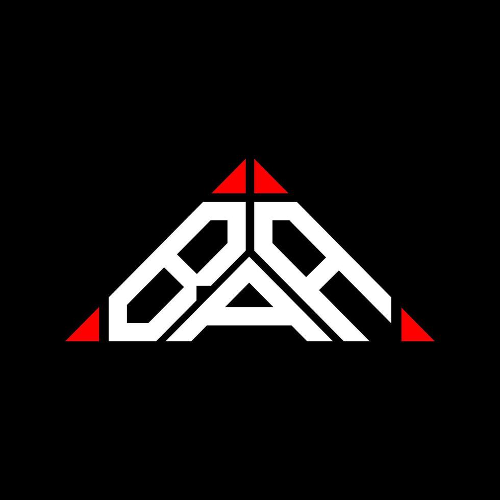 baa brief logo creatief ontwerp met vector grafisch, baa gemakkelijk en modern logo in driehoek vorm geven aan.