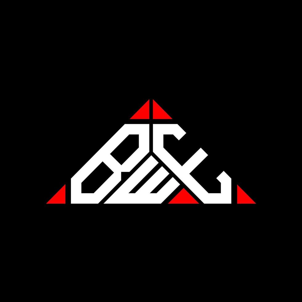 bwe brief logo creatief ontwerp met vector grafisch, bwe gemakkelijk en modern logo in driehoek vorm geven aan.