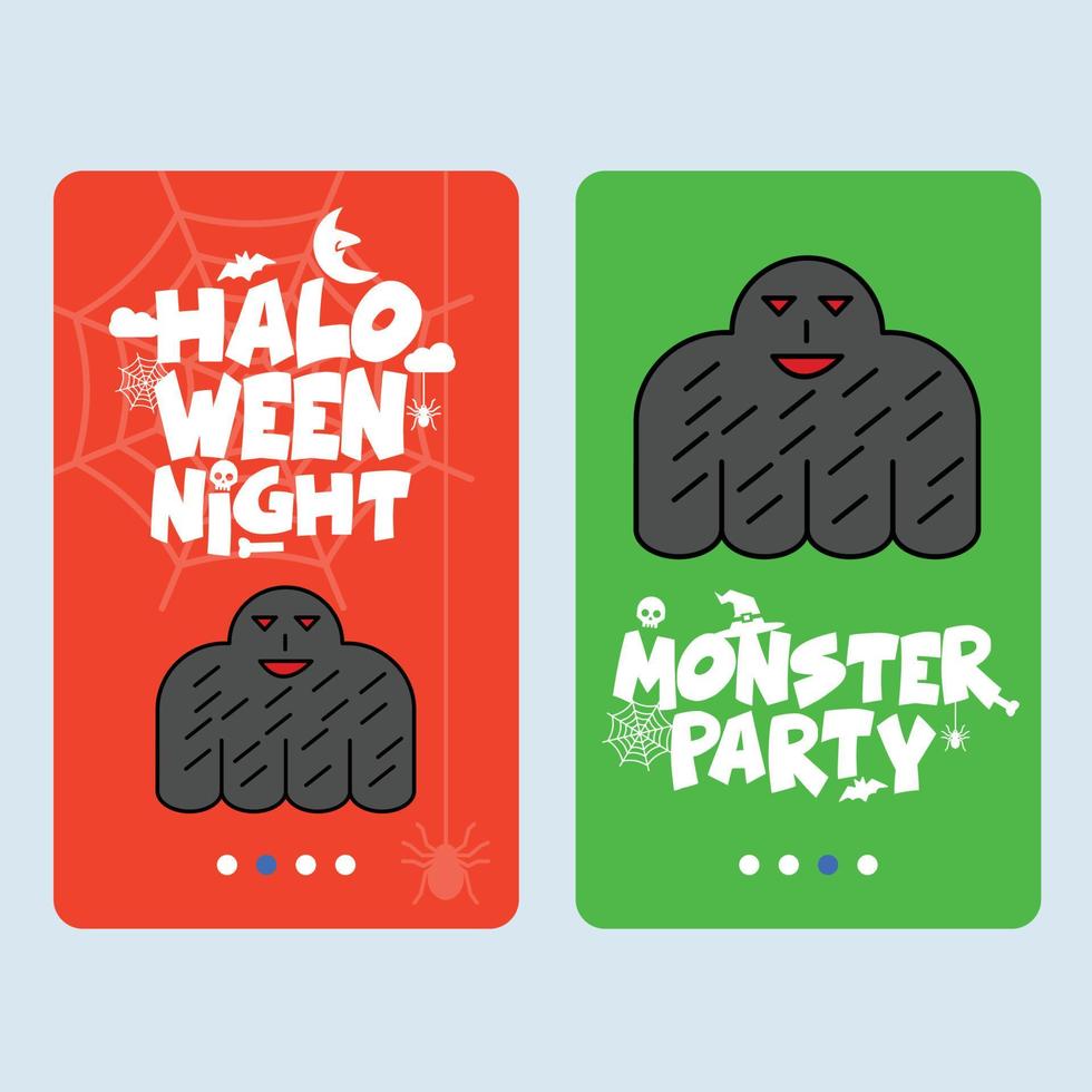 gelukkig halloween uitnodiging ontwerp met geest vector