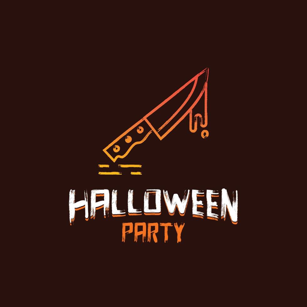 halloween partij ontwerp met donker bruin achtergrond vector