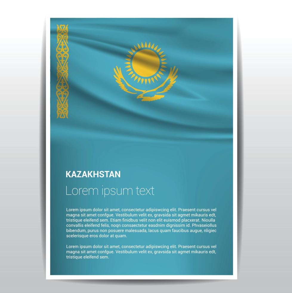 Kazachstan vlag ontwerp vector