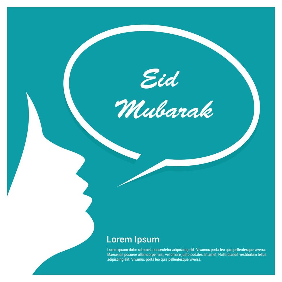 eid mubarak deisgn met typografie en creatief deisgn vector