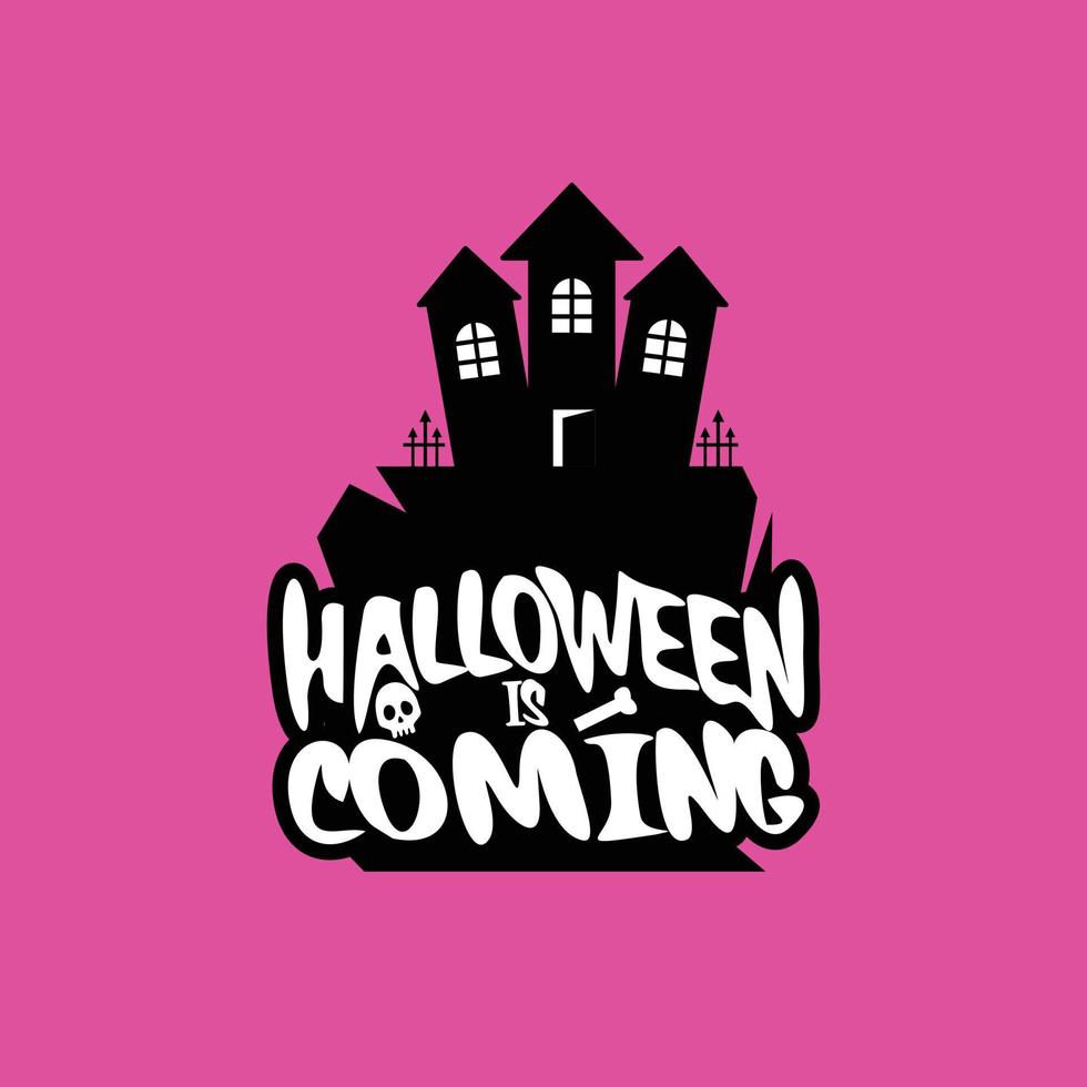 halloween ontwerp met typografie en licht achtergrond vector