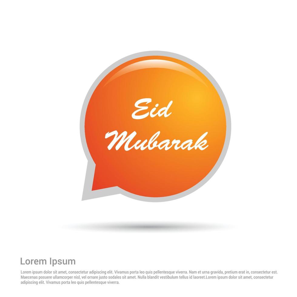 eid mubarak deisgn met typografie en creatief deisgn vector