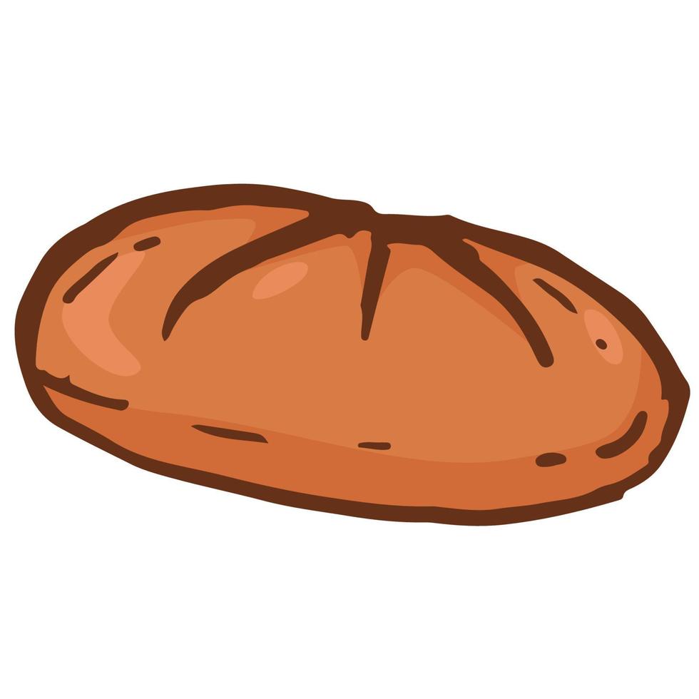 hand getekend tekening rogge brood pompernikkel bakkerij gebakje heerlijk keuken voedsel vector